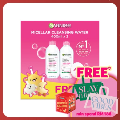 GARNIER Micellar Cleansing Water Blue 400ml x2 + Blindbox
