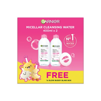 GARNIER - Micellar Cleansing Water Pink 400ml x2 + Blindbox