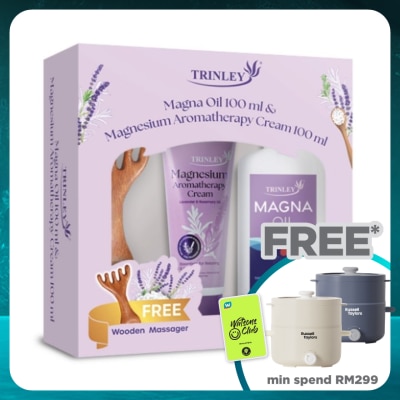 TRINLEY Magnesium Aromatherapy Cream 100ml + Magna Oil 100ml Foc Gift