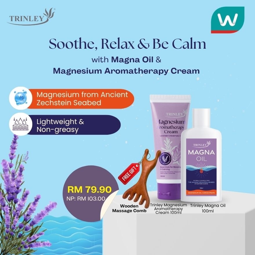 Magnesium Aromatherapy Cream 100ml + Magna Oil 100ml Foc Gift