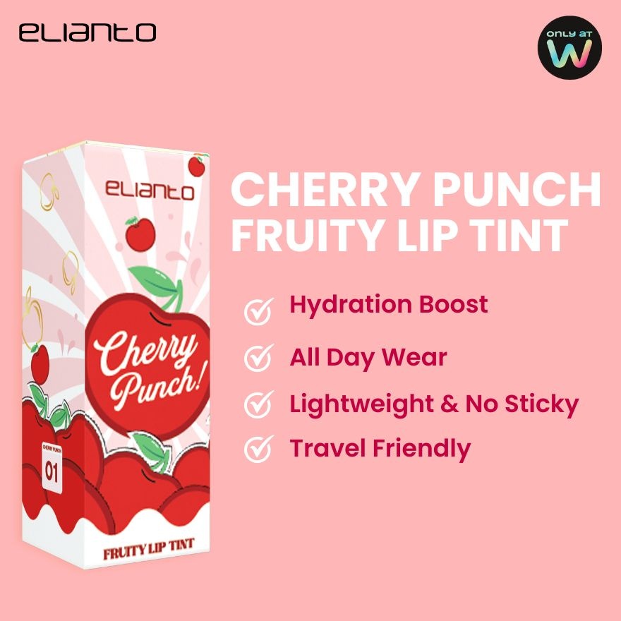 Elianto Fruity Lip Tint 01 Cherry Punch image