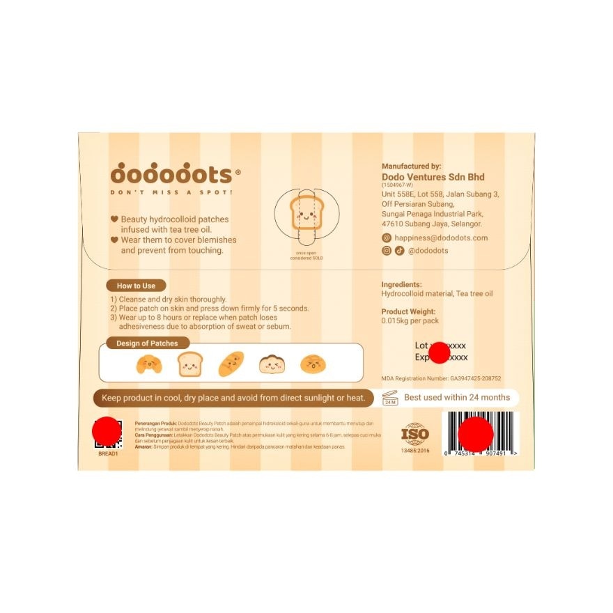 Hydrocolloid Tea Tree Oil Beauty Patch Nice Buns, Hun 20s