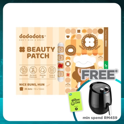 DODODOTS Hydrocolloid Tea Tree Oil Beauty Patch Nice Buns, Hun 20s