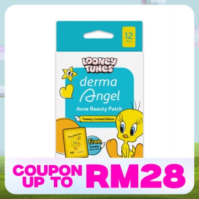 DERMA ANGEL Hydrocolloid Acne Beauty Patch Looney Tunes Tweety Limited Edition 12S