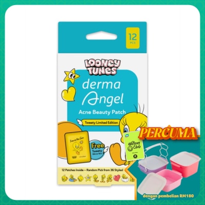 DERMA ANGEL - Hydrocolloid Acne Beauty Patch Looney Tunes Tweety Limited Edition 12S