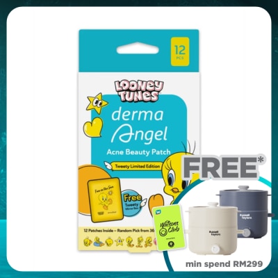 DERMA ANGEL Hydrocolloid Acne Beauty Patch Looney Tunes Tweety Limited Edition 12S