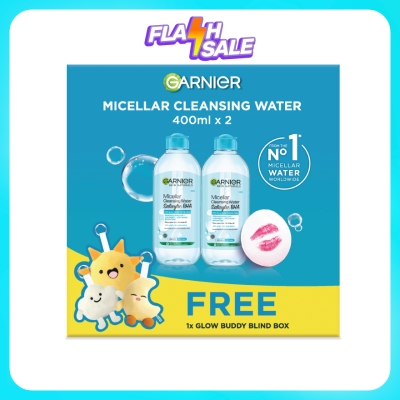 GARNIER - Micellar Cleansing Water Blue 400ml x2 + Blindbox image