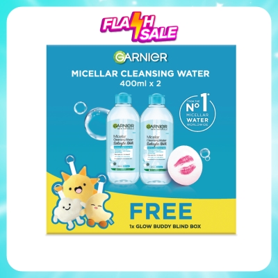GARNIER - Micellar Cleansing Water Blue 400ml x2 + Blindbox