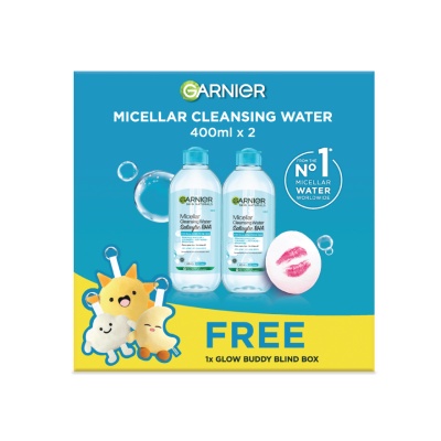 GARNIER - Micellar Cleansing Water Blue 400ml x2 + Blindbox image
