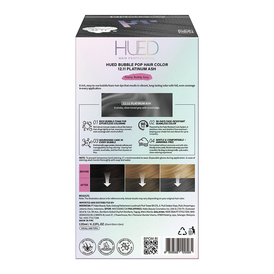 Bubble Pop Hair Color 12.11 Platinum Ash 1's