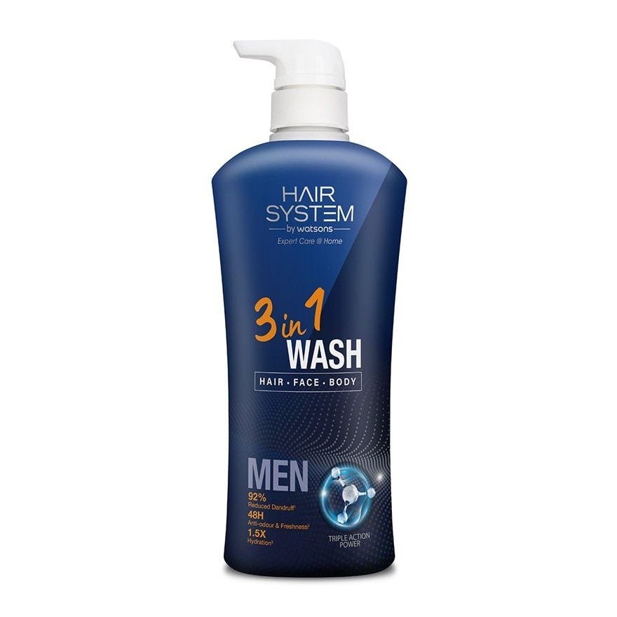 3 in 1 Hair Face Body Wash 500ML