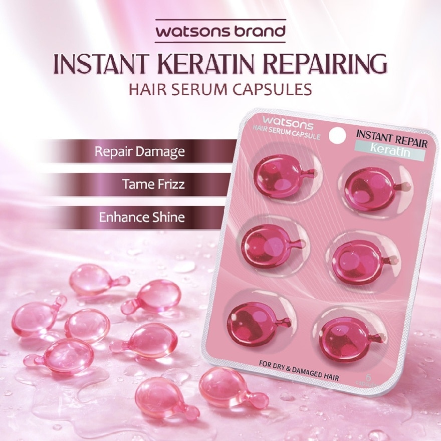 Instant Keratin Repairing Hair Serum Capsules 6S