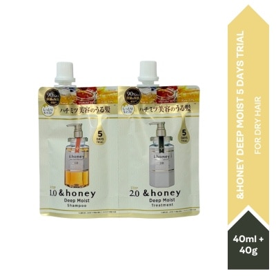 & HONEY Deep Moist 5 Days Trial Kit 1's (Shampoo + Treatment)