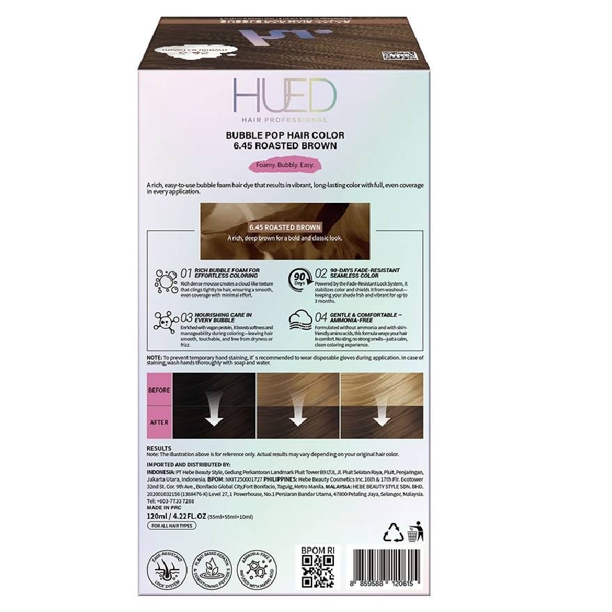 Bubble Pop Hair Color 6.45 Roasted Brown 1's