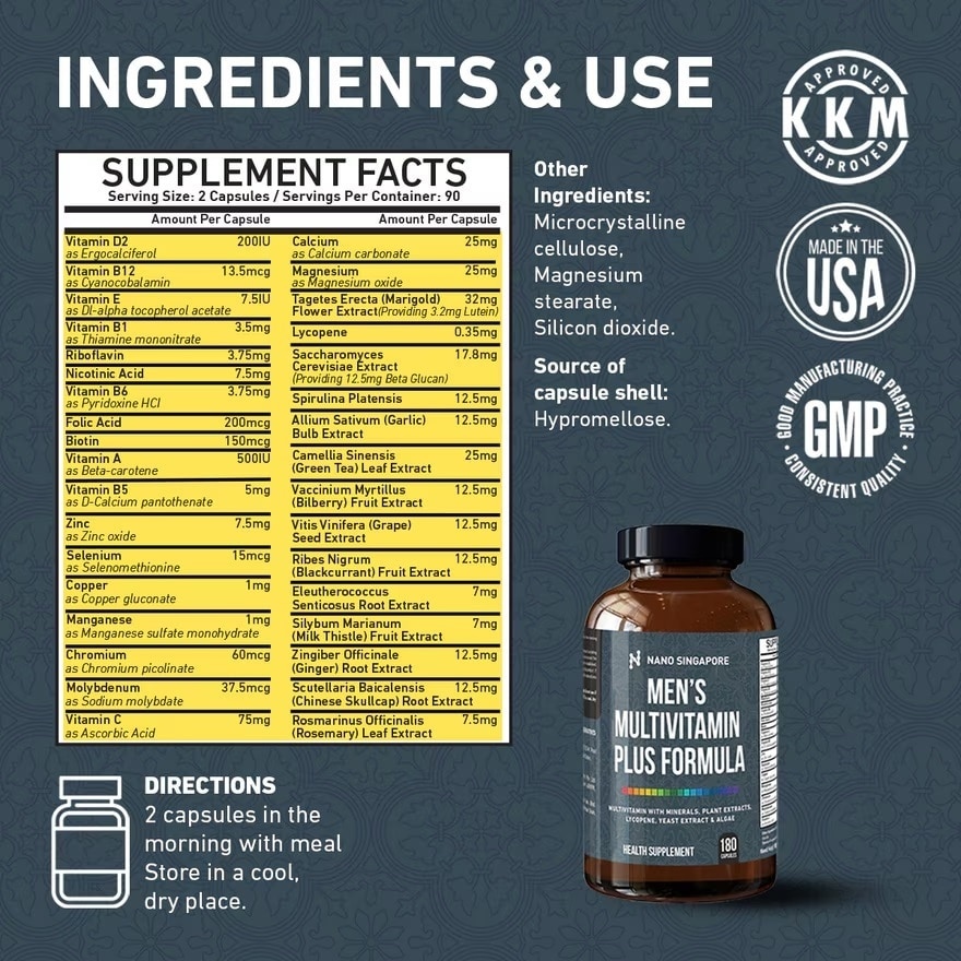 Men's Multivitamin Plus Formula 180s