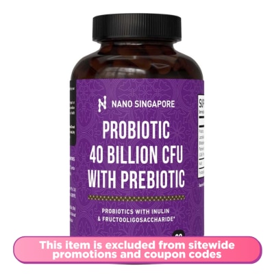 NANO SINGAPORE - Probiotics 40 Billion CFU With Prebiotic 60s