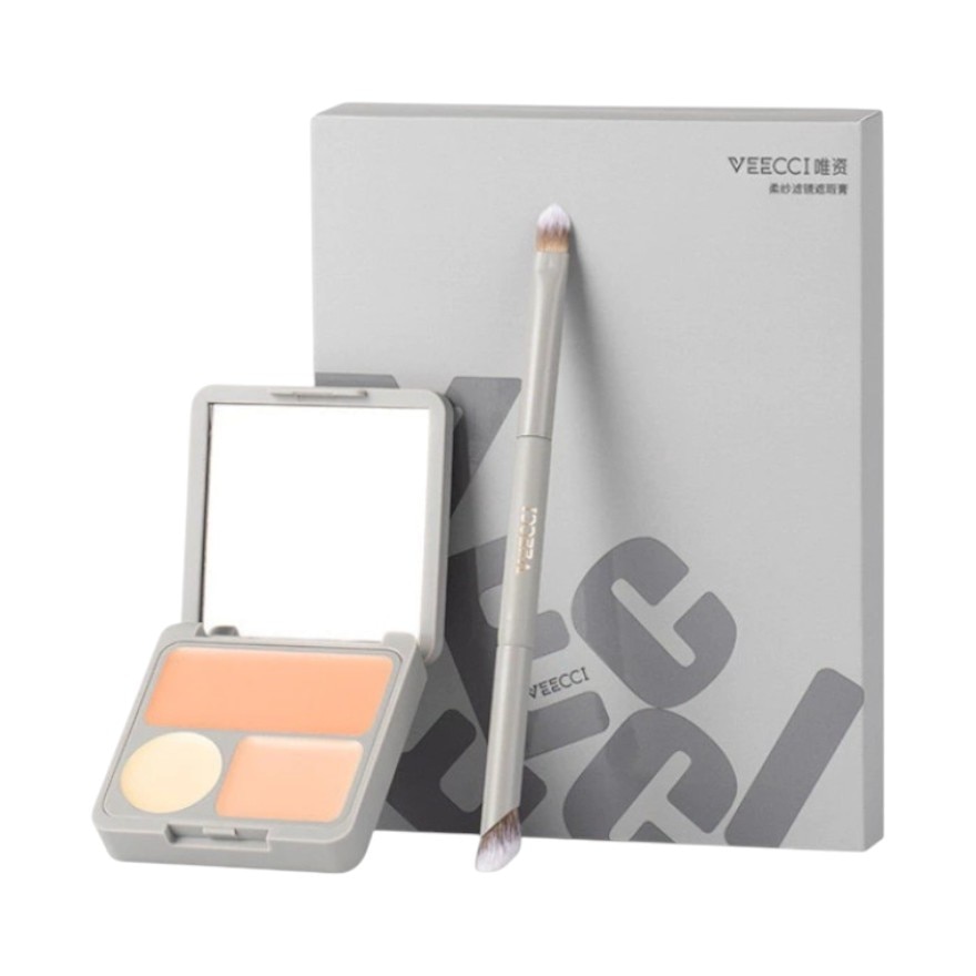 Soft Veil Filter Concealer Palette - Classic three-color concealer