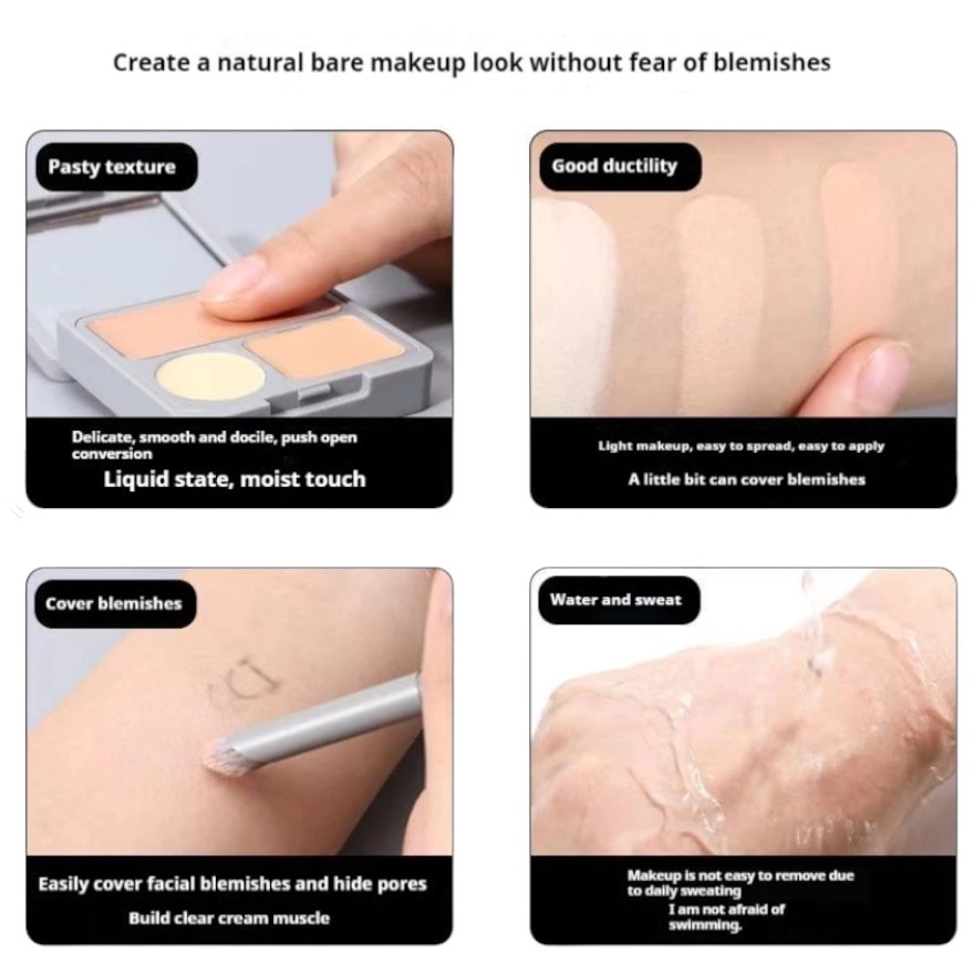 Soft Veil Filter Concealer Palette - Classic three-color concealer