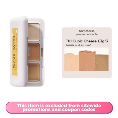 KATO-KATO - Cubic Cheese Concealer Three Color Concealer Palette 1.3g
