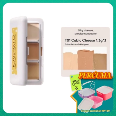KATO-KATO - Cubic Cheese Concealer Three Color Concealer Palette 1.3g