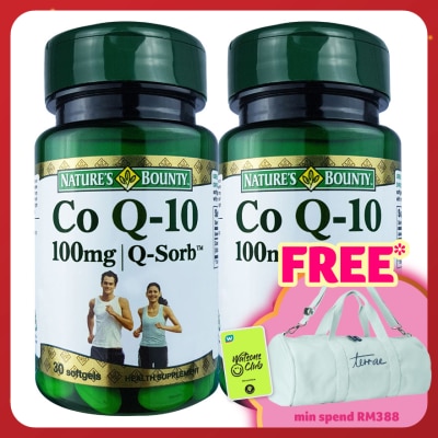 NATURE'S BOUNTY Co Q-10 100mg Q-Sorb 2x30's