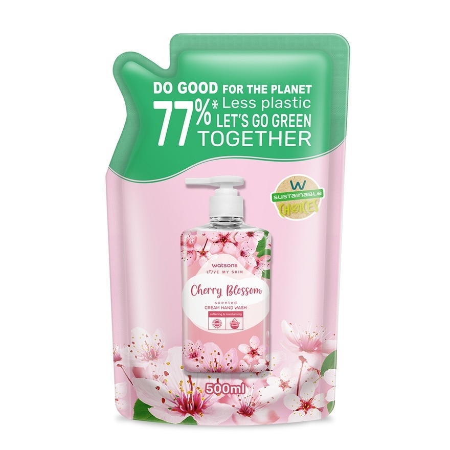 Cherry Blossom Scented Cream Hand Wash Refill 500ML