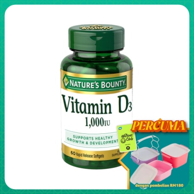 NATURE'S BOUNTY - Vitamin D3 1000IU 60s