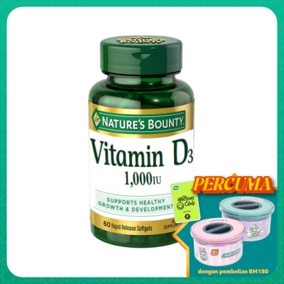 NATURE'S BOUNTY Vitamin D3 1000IU 60s