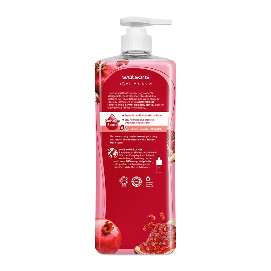 Pomegranate Scented Cream Body Wash 1000ML