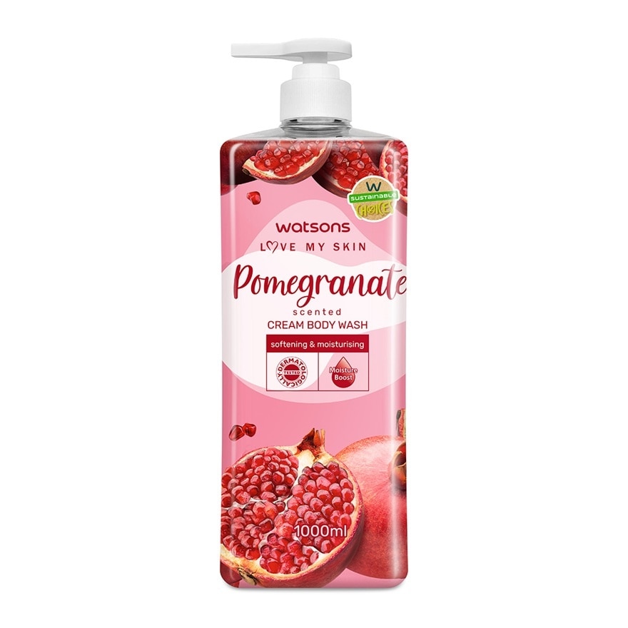 Pomegranate Scented Cream Body Wash 1000ML