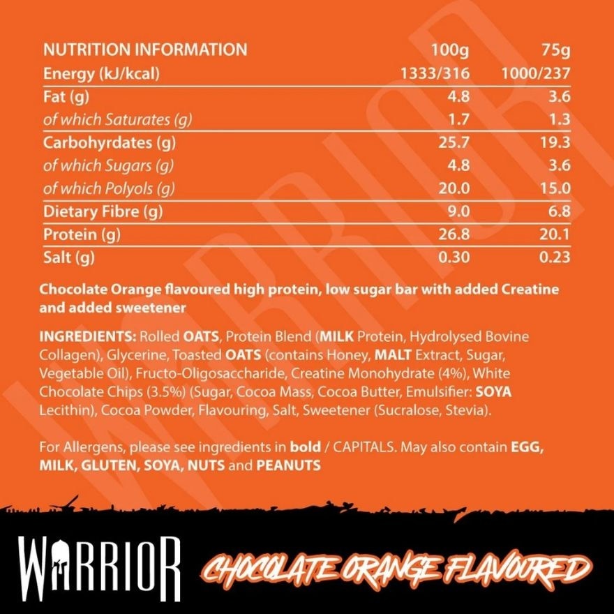 Creatine Protein Bar Chocolate Orange 75G