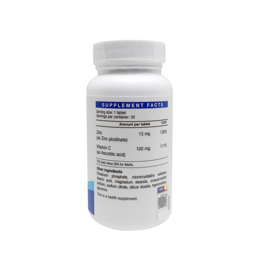 Zinc 15mg Plus C Tablet 30s
