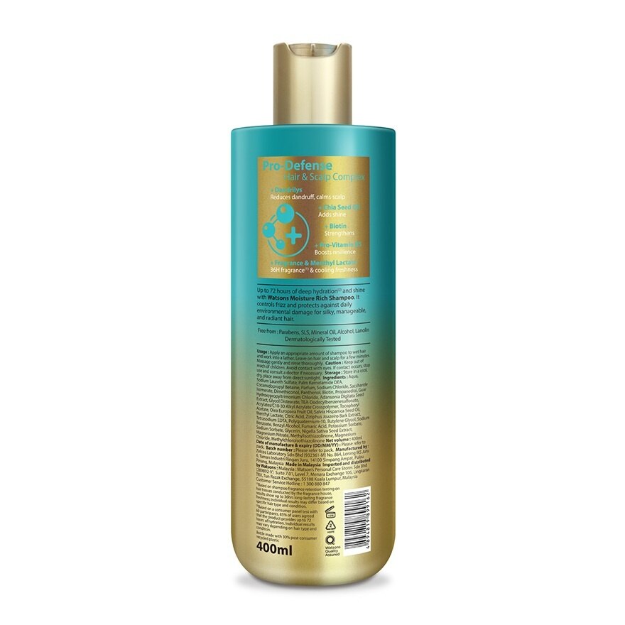 Pro-Defense Moisture Rich Shampoo 400ML