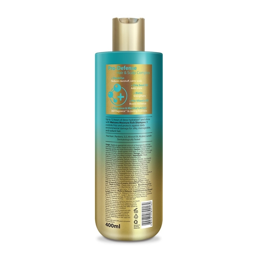 Pro-Defense Moisture Rich Shampoo 400ML