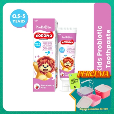 KODOMO - Probiotic Toothpaste Strawberry Milk 60g (0.5-5Yrs)