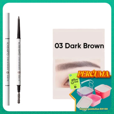 KATO-KATO - Blade Double Headed Eyebrow Pencil 03 Dark Brown
