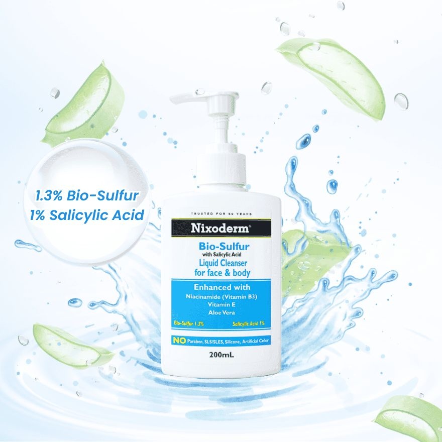 Bio-Sulfur with Salicylic Acid Liquid Cleanser For Face & Body 200ml image