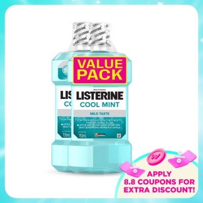 LISTERINE - Cool Mint Mild Taste Twin Pack 2 x 750ml