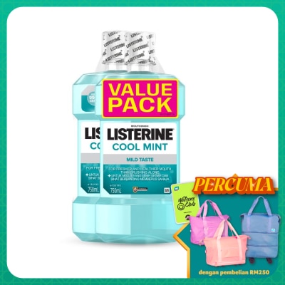 LISTERINE Cool Mint Mild Taste Twin Pack 2 x 750ml