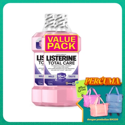 LISTERINE Total Care Mild Taste Twin Pack 2 x 750ml
