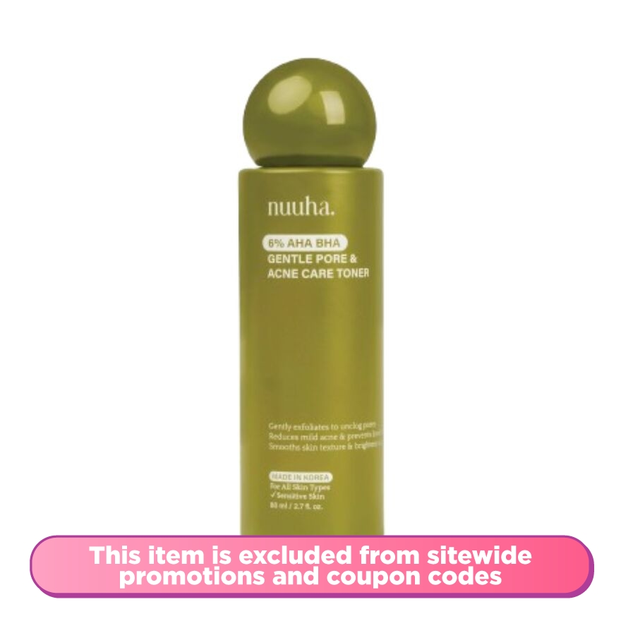 6% AHA BHA Gentle Pore & Acne Care Toner 80ml