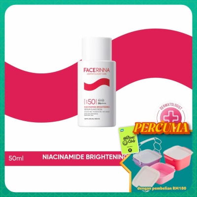 FACERINNA -  Niacinamide Brightening Serum Sunscreen SPF 50 PA++++ 50ML