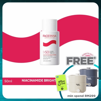 FACERINNA  Niacinamide Brightening Serum Sunscreen SPF 50 PA++++ 50ML