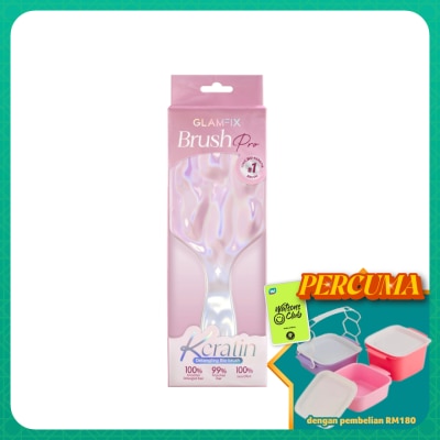 GLAMFIX - BIOFLEX Detangling Bio-Keratin Brush Crystal Aura-Blush