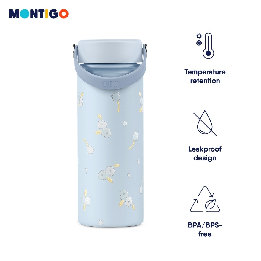 Winter Flower Ace Bottle Sky Dew 18oz