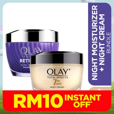 OLAY Total Effect Night Cream 50g + Retinol Moisturizer 50g