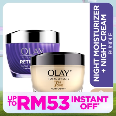 OLAY Total Effect Night Cream 50g + Retinol Moisturizer 50g