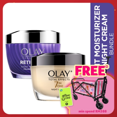 OLAY Total Effect Night Cream 50g + Retinol Moisturizer 50g