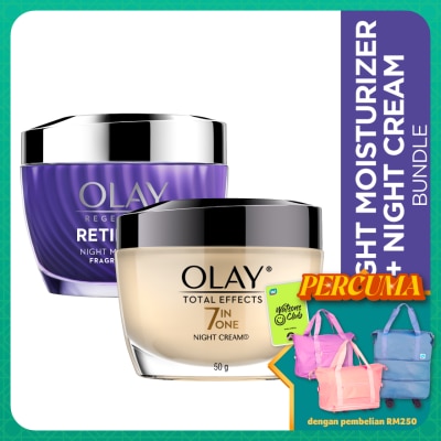 OLAY - Total Effect Night Cream 50g + Retinol Moisturizer 50g
