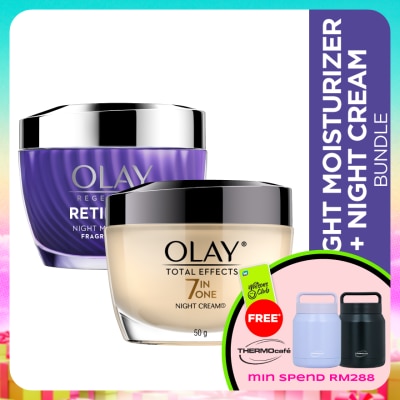 OLAY - Total Effect Night Cream 50g + Retinol Moisturizer 50g